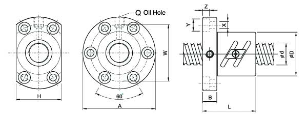 SFT2505-5、滾珠絲杠軸承
