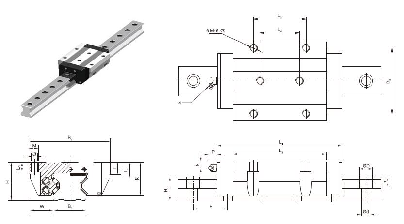 GZB55AAL滑塊、GZB55AAL導(dǎo)軌